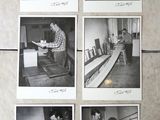 quatre photographies en noir et blanc représentant des hommes travaillant dans une usine