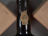 a close up of a bottle of wine with a label on it