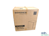 a cardboard box with a picture of a microwave inside of it