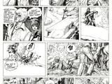 a black and white page from a comic strip with a man in a cowboy hat