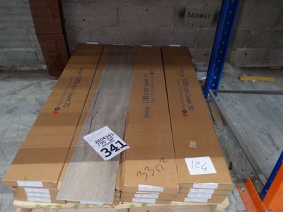 a stack of boxes sitting on a pallet in a warehouse