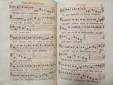 an old book with a page of music written in it