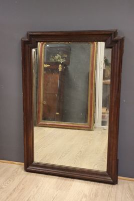 Miroir de boiseries à décor moulures en bois naturel