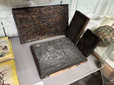 a table with a lot of different items on it