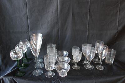Lot de verres dépareillés