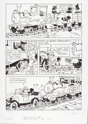 an image of a comic strip with a cartoon of a man driving a car