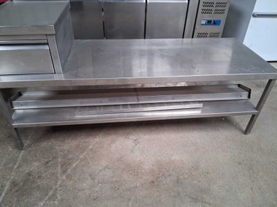 Table inox basse avec placard amovible un tiroir (vendu sur … - Photo 1