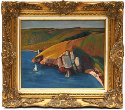 an image of a painting of a sailboat on the water