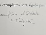 a piece of paper with writing on it that says tous les exemplaires son sies par l ' artist