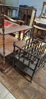 Table de ferme rustique en chêne, un fauteuil, une étagère m… (photo 3)