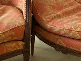 pair of upholstered chairs with floral upholstered upholstered upholstered upholstered upholstered upholstered upholstered upholstered