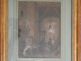 a picture of a painting in a frame on the wall