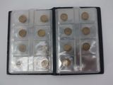 a wallet with coins inside of it on a table