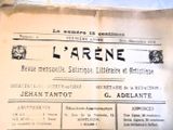 un vieux journal français sur lequel est inscrit « l'Arne »