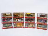 six modèles différents de camions miniatures dans la boîte
