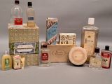 many different types of soaps and lotions on the table