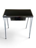 Petite console en métal chromé, ouvrant par un tiroir en cei… (photo 2)