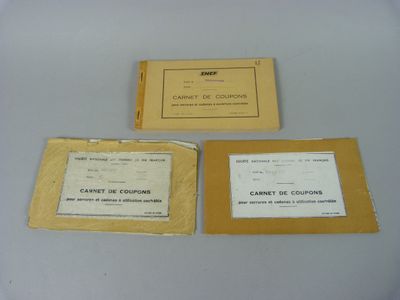 [CHEMINS DE FER] SNCF -Suite de trois carnets de coupons pou…