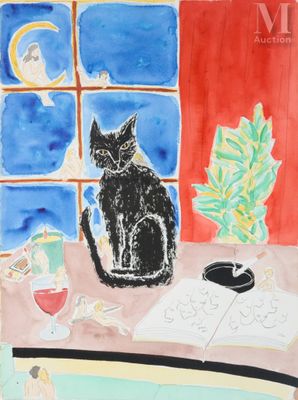 Gabrielle Rul (Née en 1995) Son chat, 2020