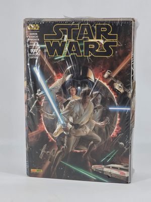 la couverture de « Star Wars », une bande dessinée sur laquelle figure un homme tenant une épée