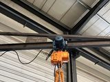 une grue suspendue au plafond d'un bâtiment