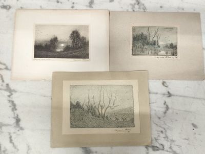 Alexandre LELEU (1871-1937) Ensemble de deux crayon gras et … - Photo 1