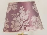 a lamp that is sitting on a table in a room