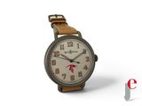 une image d'un gros plan d'une montre-bracelet sur un fond blanc