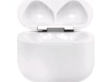 apple airpods with wireless charging case on a white background