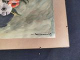a picture of a painting of flowers in a vase