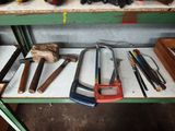 many different tools on a workbench in a workshop