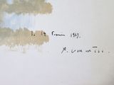 a picture of a drawing of a tree with a sky in the background