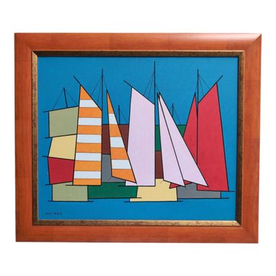 a picture of a picture of a group of sailboats