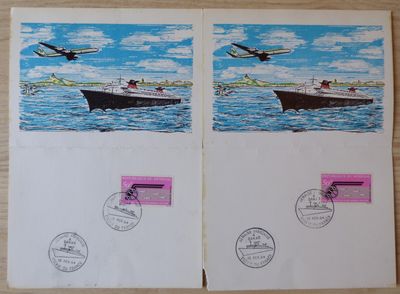 France 1964 : 2 plaquettes commémoratives de la première esc…