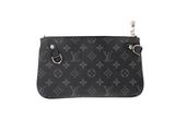 louis vuitton black monogram canvas wrist bag