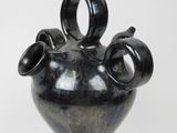 an image of a black vase on a white background