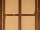 an old wooden window frame with four panes of glass in it