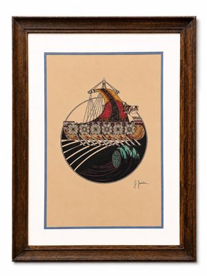 une image représentant une photo d'un bateau sur lequel se trouve un poisson