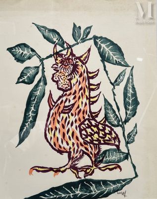une image représentant un chat perché sur une branche feuillue