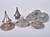 a lot of metal objects that are sitting on a table