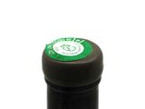 a close up of a bottle of wine on a white background