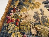 a picture of a tapestry with birds and flowers on it