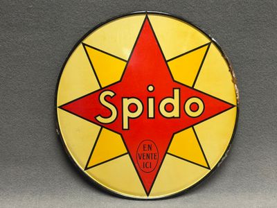 an image of a red and yellow sign with a star on it