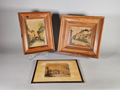 Albert FEUILLASTRE (1896-1976). Trois aquarelles.