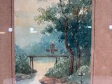 a picture of a painting on the wall of a room