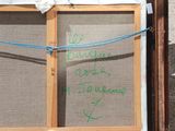 a picture of a window with a message written on it
