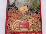 an old book with a picture of a man in a globe on it