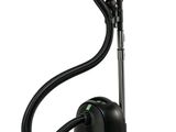 a close up of a black vacuum cleaner with a hose