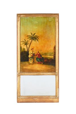 une image représentant un tableau où l'on voit un homme et une femme assis sur une plage