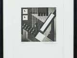 une image représentant un dessin en noir et blanc d'un escalier